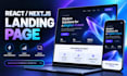 build a responsive react nextjs landing page that converts