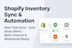 build shopify channel sync quickbooks desktop inventory with shopify automation