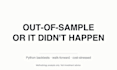 backtest your trading strategy in python with out of sample testing