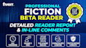 be your professional beta reader and provide an in depth reader report