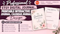 do etsy digital journal,  printable interactive journal, calender journal design