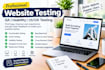 do website testing, QA, usability and UI UX testing