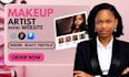design a makeup artist website with online booking