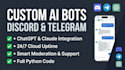 build custom telegram and discord ai bots
