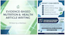 write evidence based nutrition and health articles