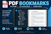 add clean clickable bookmarks to your PDF