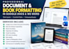 do book formatting, kindle formatting and book typesetting
