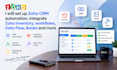 setup zoho crm automation, zoho inventory integration workflows, zoho flow, book