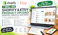 do shopify etsy product upload inventory variants catalog description data entry