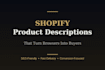 write shopify product description