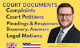 draft professional motions, complaints, petitions, lawsuits