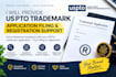 provide uspto trademark application filing and registration support