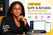 do setup softr airtable database airtable automation custom web app integration