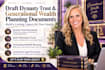 prepare estate planning documents, trusts, and asset protection plan