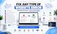 fix website bugs errors issues in wordpress html css javascript php any website