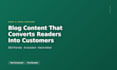 write SEO friendly saas and tech blog content that converts