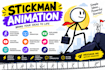 create a professional 2d stickman animation or stick figure explainer video
