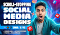design professional facebook, instagram, and tiktok posts for engagement