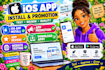 ios install mobile app promotion, dowload app review app install website testing