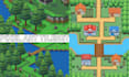 do top down pixel art tileset game assets rpg maker tile map pixel tileset