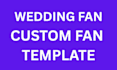 wedding program fan custom fan