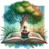 digitally paint colourful children book illustration