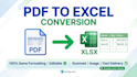 convert messy PDF file to excel with profitional formating