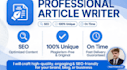 write SEO urdu and english articles, blogs