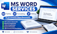 do ms word, typing and document formatting