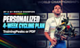 create a personalized 4 week cycling training plan