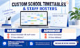 create school timetables, teacher schedules and staff rosters in excel