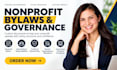 draft customized nonprofit bylaws and governance documents