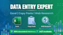 do data entry, excel, copy paste and web research
