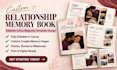 do editable canva custom magazine template design for relationship memory book