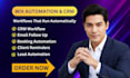 setup wix automation CRM workflows email follow up booking automation