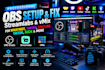 setup or fix obs studio, streamlabs, vmix for whatnot, twitch, youtube