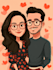 couple portrait wedding portrait illustration