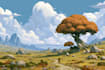 fantasy concept landscape illustrations