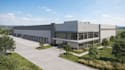 3d warehouse design, 3d industrial building, 3d factory interior, 3d rendering