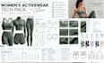 create factory ready womenswear tech pack with technical flats and bom