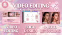 do professional video editing, logo design, and photo retouching