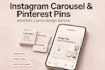 design aesthetic instagram carousel and pinterest pins