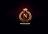 design decorative golden letter n logo