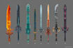 create weapon design and illustration
