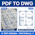 convert blueprint pdf to editable autocad dwg file fast