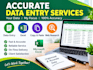 do accurate data entry, copy paste and web research
