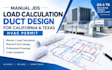 do manual jds load calculation duct design for california texas permit drawings