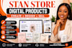 create and design digital products for your stan store