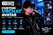 create custom vrchat avatar, furry avatar and vrc commission