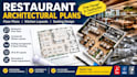 design professional restaurant architectural plans floor plan and kitchen layout